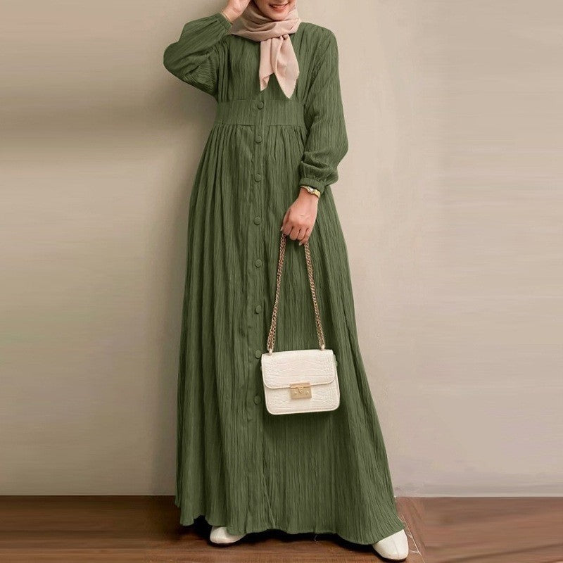 （ 25% off any two items ）New retro long sleeve solid color long skirt elegant casual vest