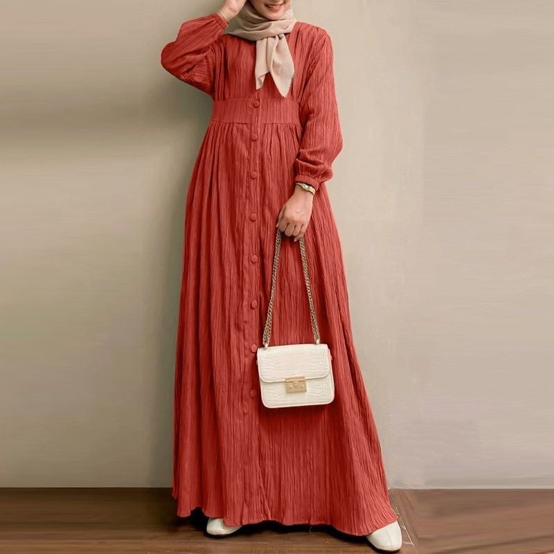 （ 25% off any two items ）New retro long sleeve solid color long skirt elegant casual vest