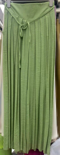 Cotton And Linen Wide Leg Skirt Pants 2024 Summer New High Waist Loose Casual Pants Skirt Thin Dagging Linen Skirt Pants Long Pants