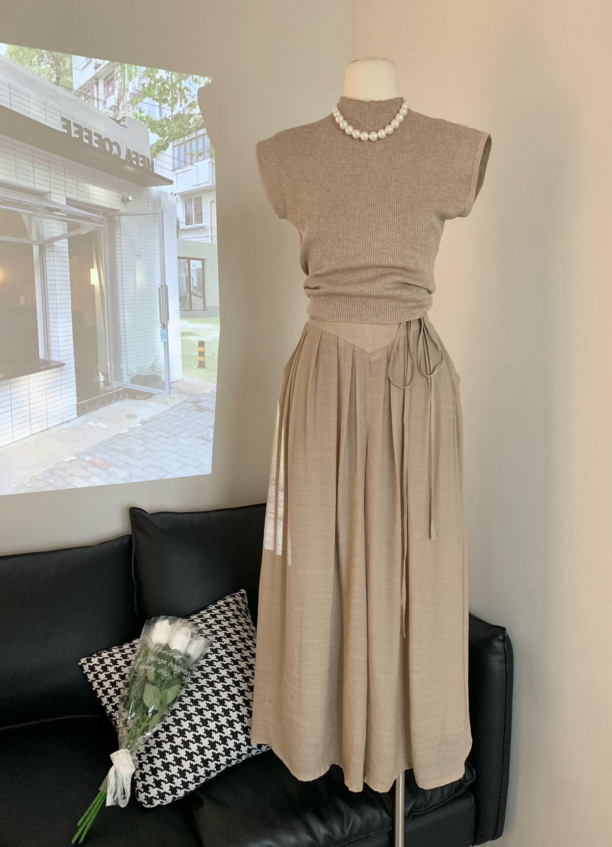 Cotton And Linen Wide Leg Skirt Pants 2024 Summer New High Waist Loose Casual Pants Skirt Thin Dagging Linen Skirt Pants Long Pants