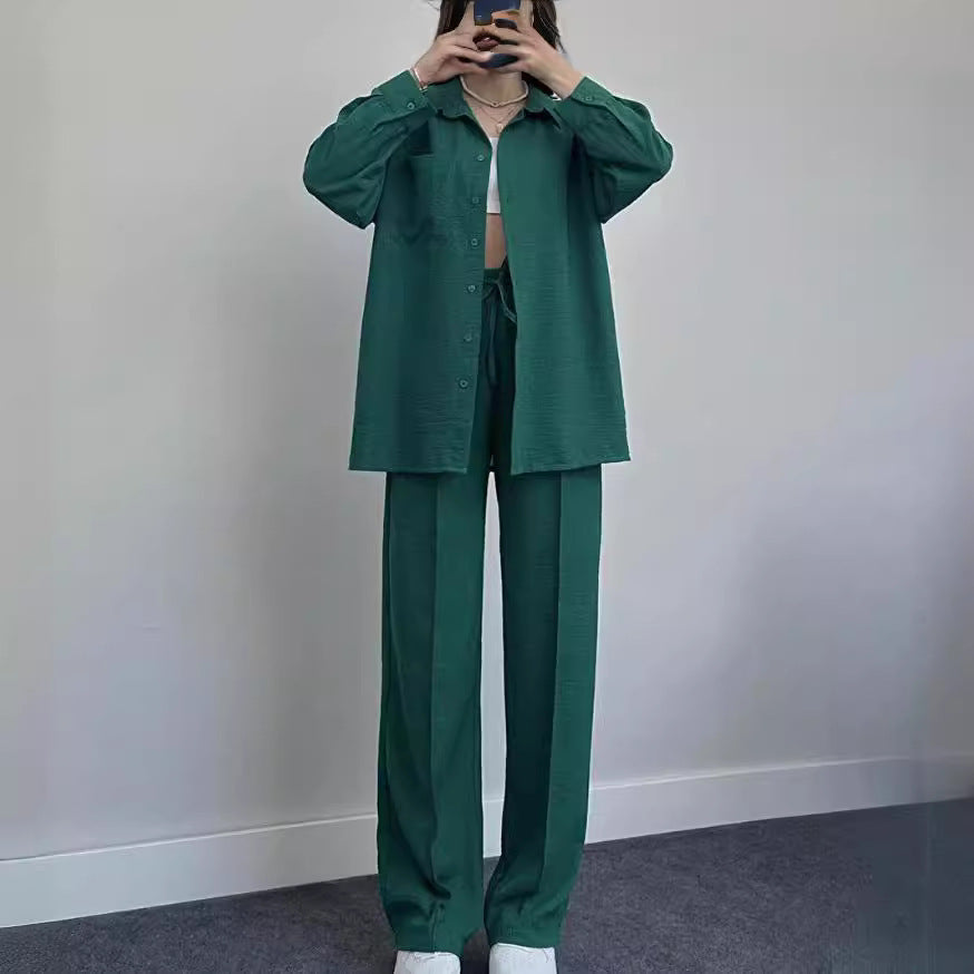 2024 Hot Casual Shirt Suit Women Spring And Autumn Amazon Women Loose Fashion Casual