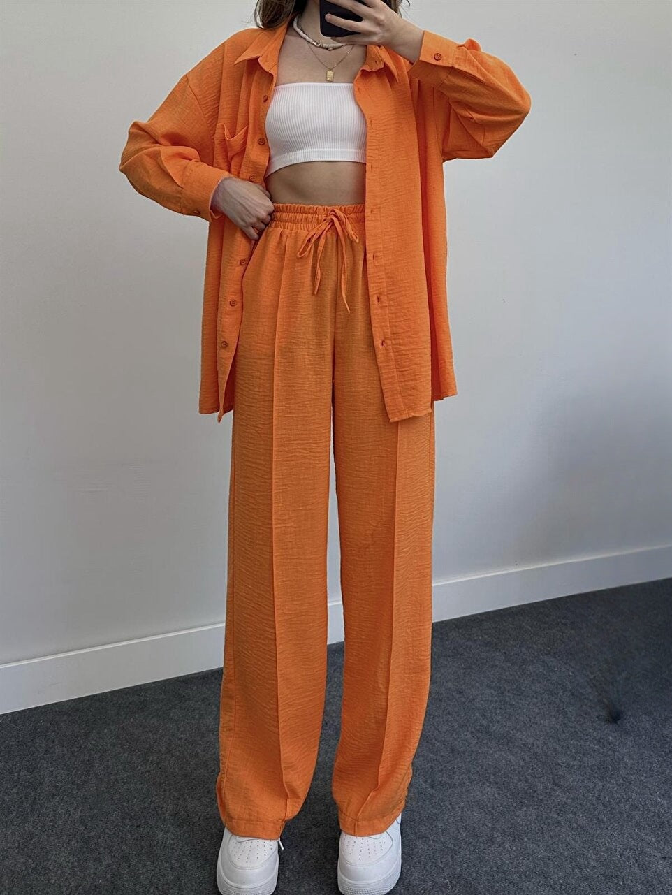 2024 Hot Casual Shirt Suit Women Spring And Autumn Amazon Women Loose Fashion Casual