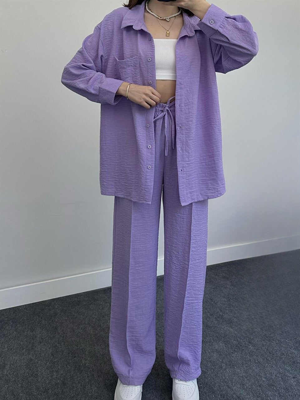 2024 Hot Casual Shirt Suit Women Spring And Autumn Amazon Women Loose Fashion Casual