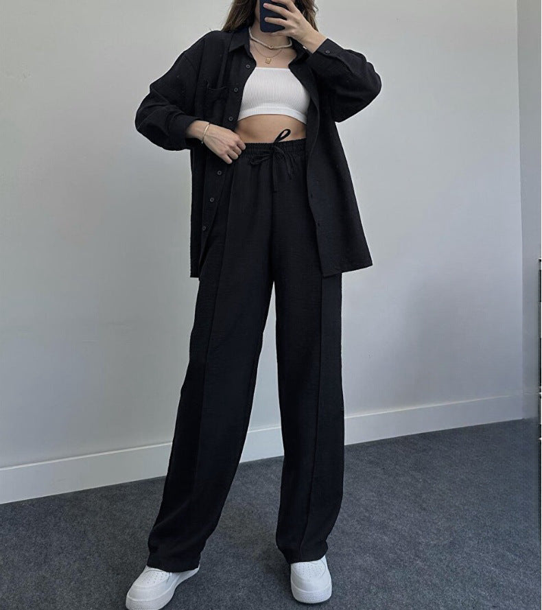 2024 Hot Casual Shirt Suit Women Spring And Autumn Amazon Women Loose Fashion Casual