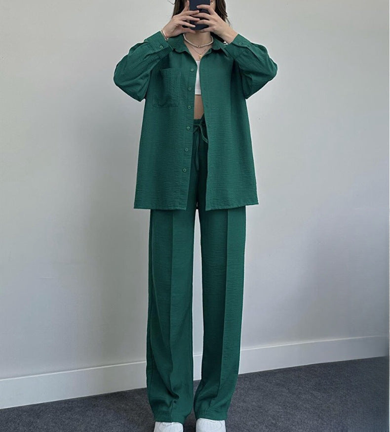 2024 Hot Casual Shirt Suit Women Spring And Autumn Amazon Women Loose Fashion Casual