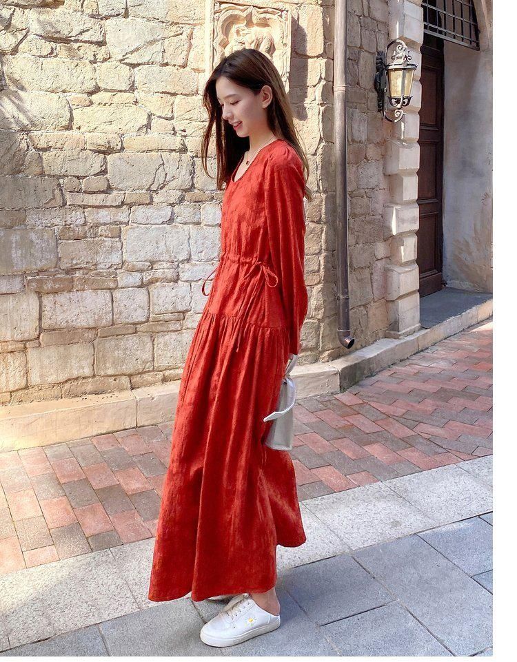 2025 New Tall Spring and Autumn Extra Long Dresses