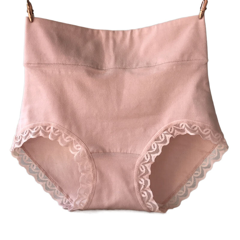 long-staple cotton panties female cotton high-waisted abdominal seamless ladies
