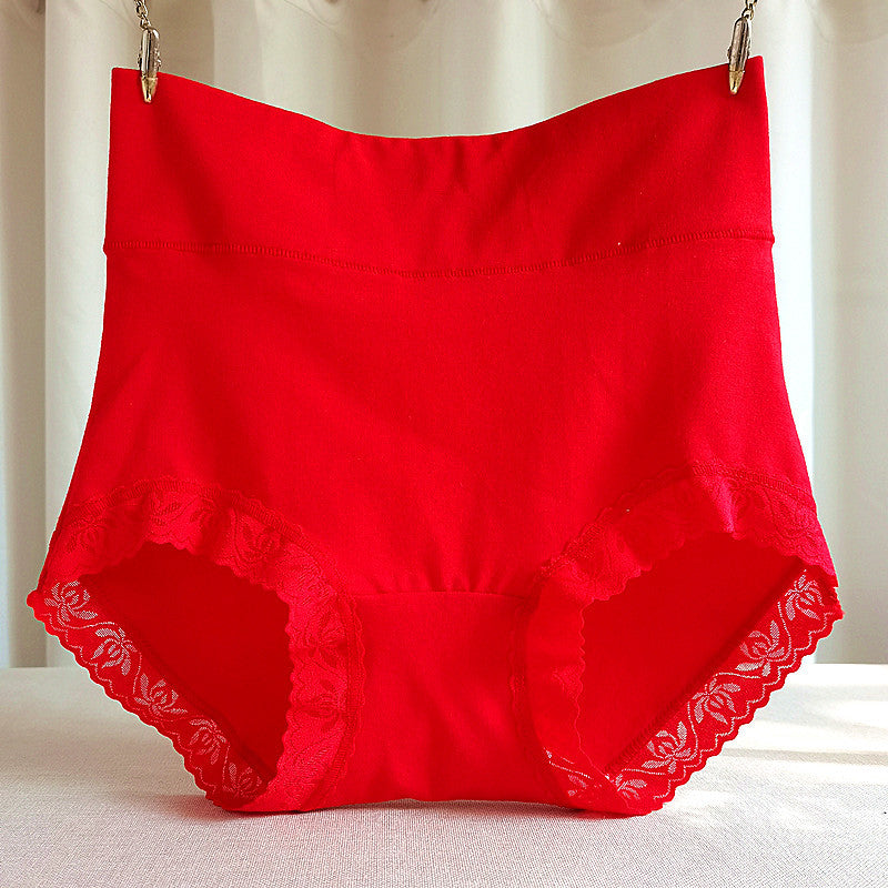 long-staple cotton panties female cotton high-waisted abdominal seamless ladies