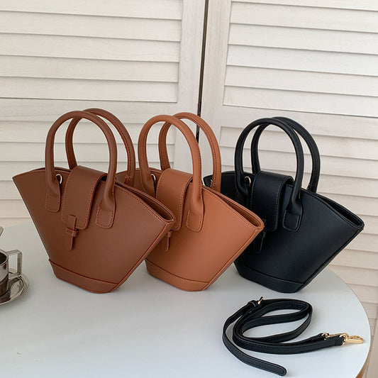 Large Capacity Hundred Korean Retro Fan Handbag Niche Design Personalised Crossbody Bag  Colour White Grey Grey