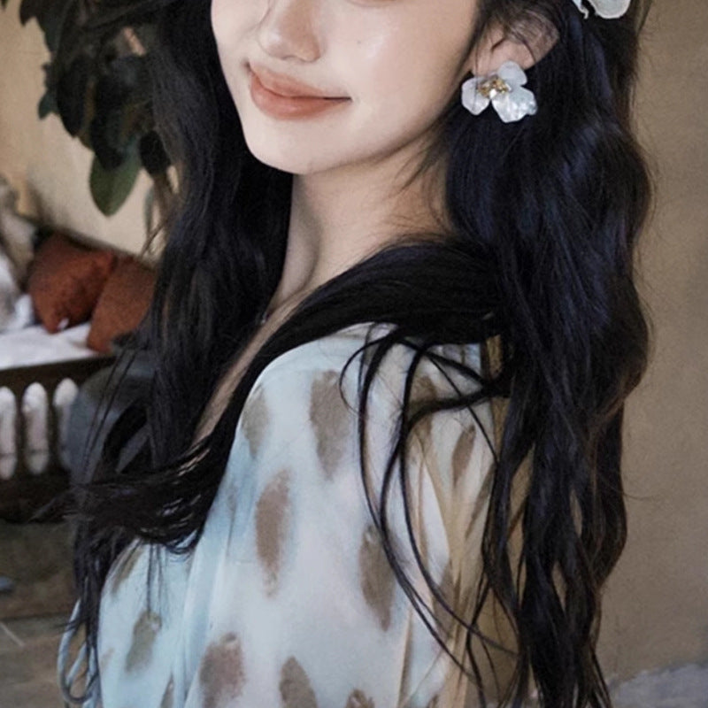 2025 Spring Sexy Elegant Temperament Dress Irregular Floral Long Skirt