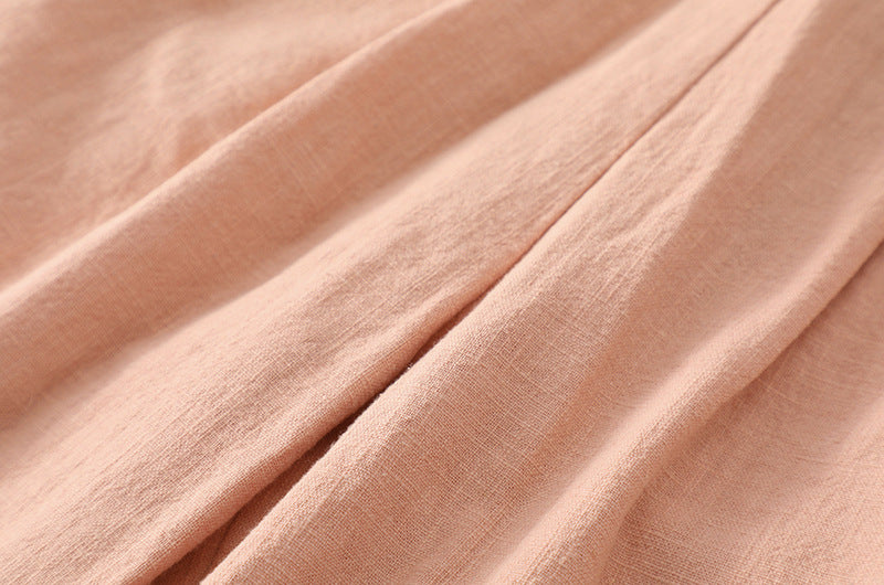 New cotton and linen women's pants, loose and versatile, slim sand-washed linen bloomers