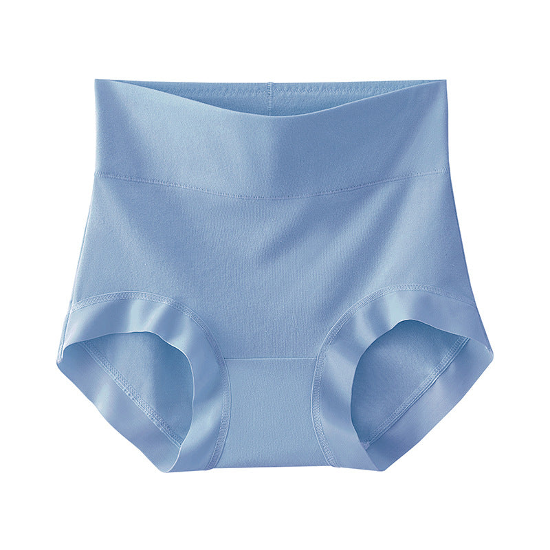 Long-staple cotton ladies panties female cotton high-waisted abdominal no trace breathable antibacterial large size