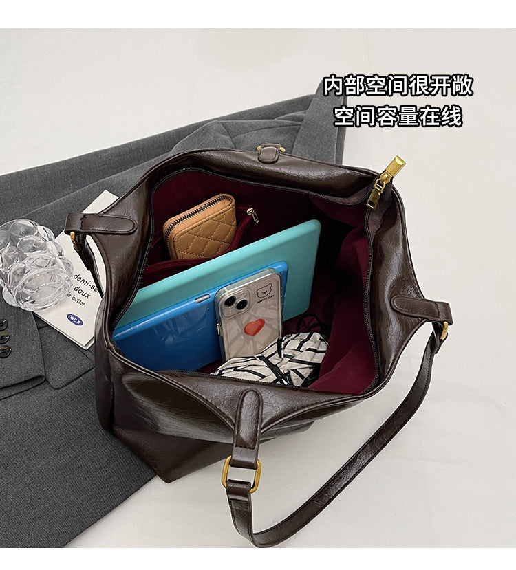 New fashion retro commuter tote bag senior sense handbag shoulder bag