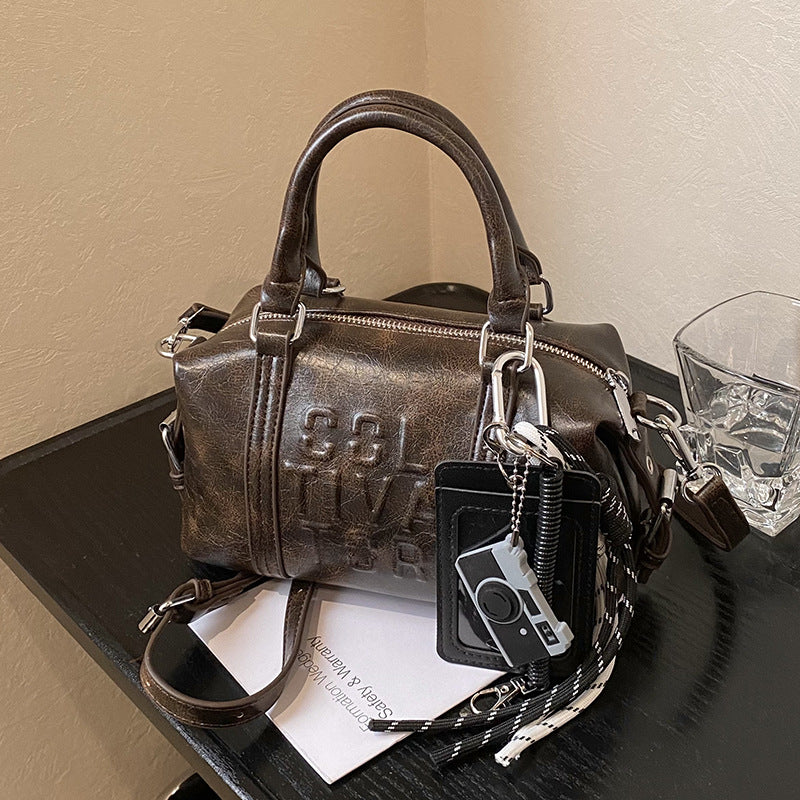Vintage Trend Niche Tote Boston Pillow Bag Female