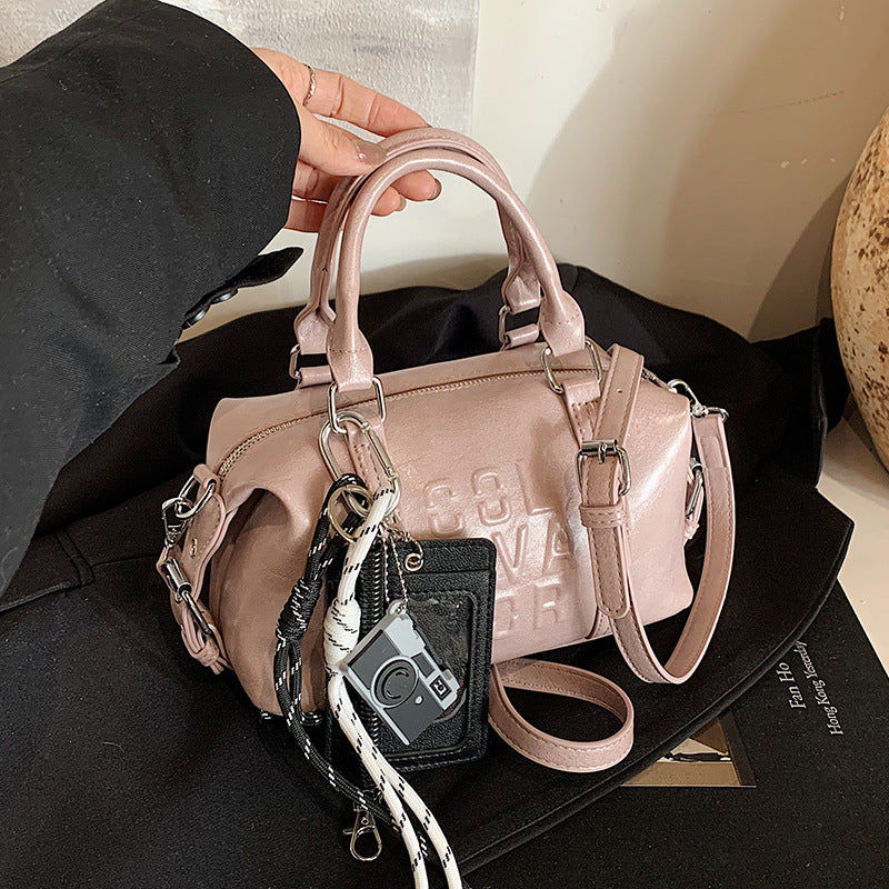 Vintage Trend Niche Tote Boston Pillow Bag Female