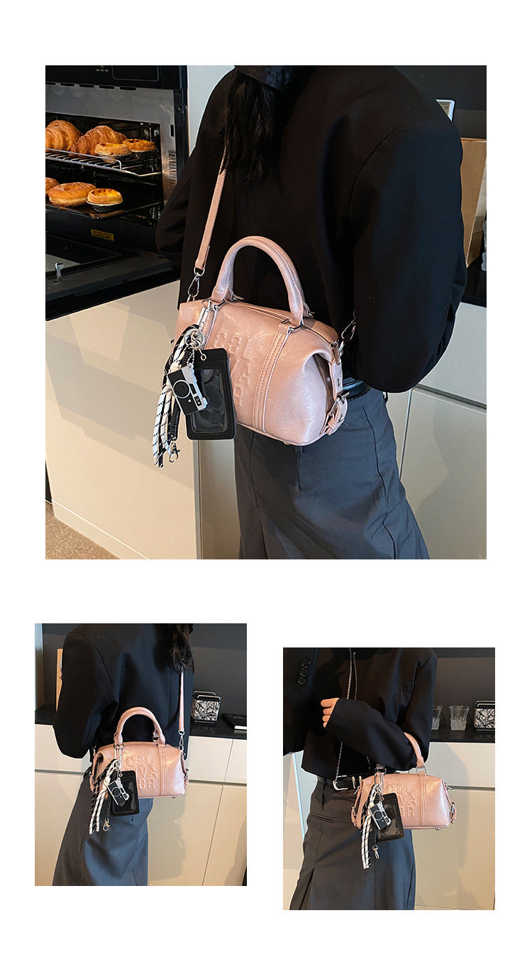 Vintage Trend Niche Tote Boston Pillow Bag Female
