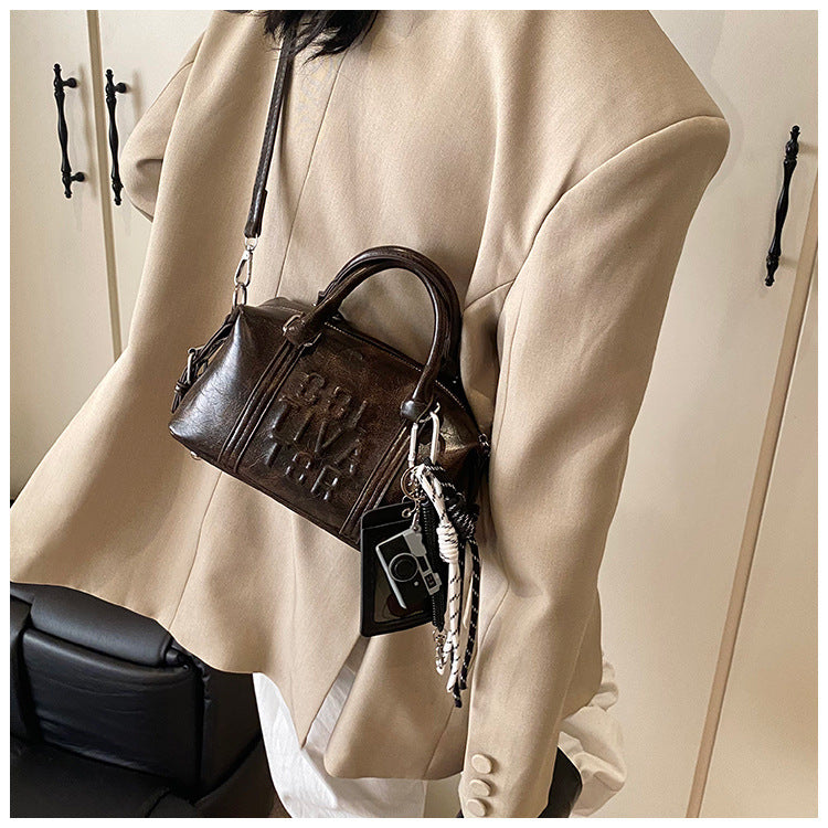 Vintage Trend Niche Tote Boston Pillow Bag Female