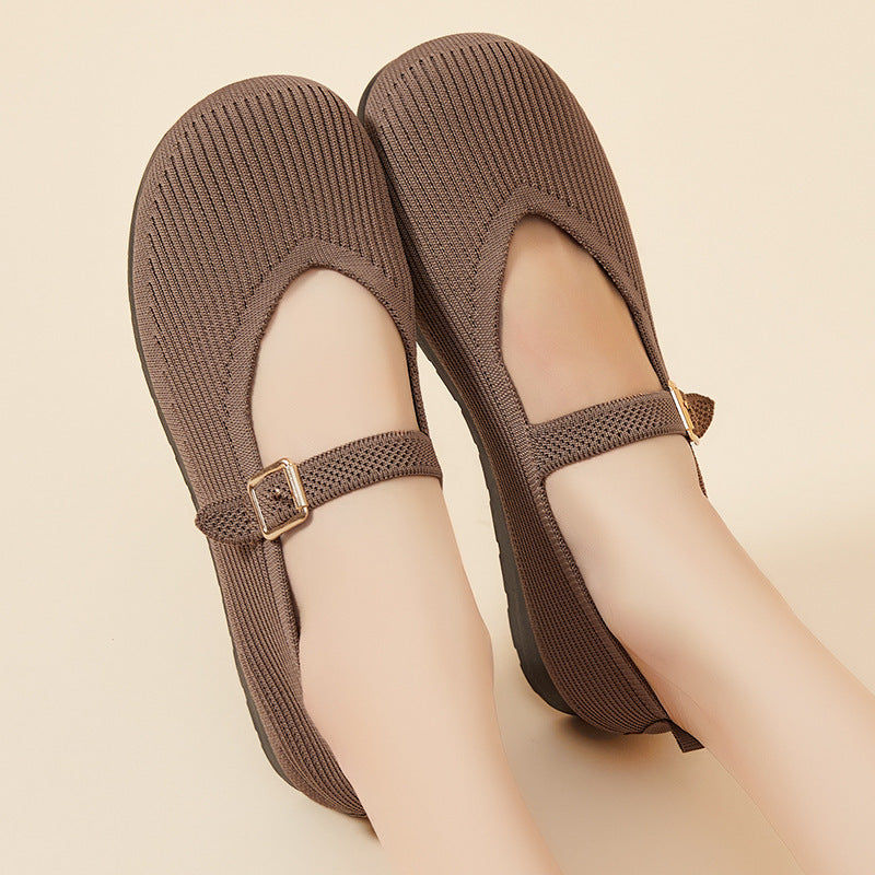 Spring shallow mouth polyurethane lightweight casual shoes soft sole not tired feet shoes