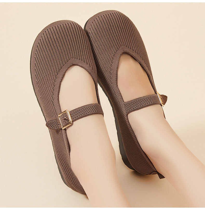 Spring shallow mouth polyurethane lightweight casual shoes soft sole not tired feet shoes