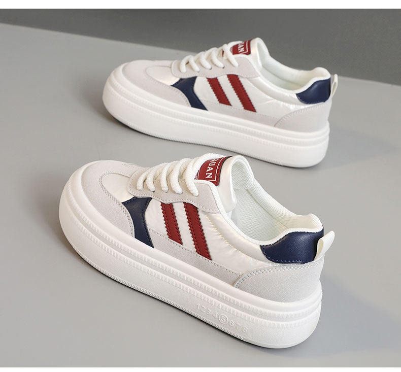 Spring and Autumn thin bottom heightening casual wearable Korean plate shoes