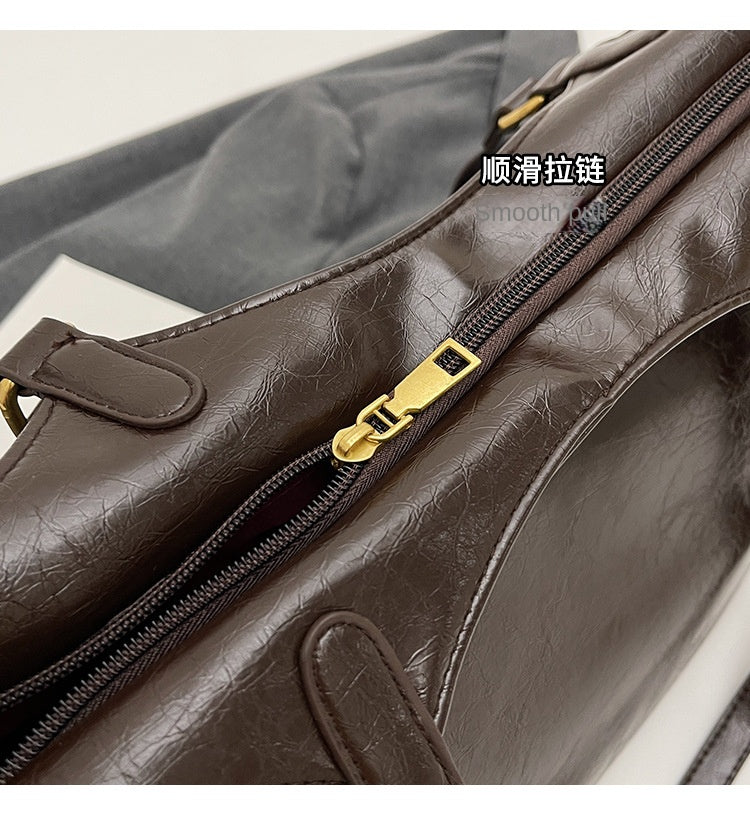 New fashion retro commuter tote bag senior sense handbag shoulder bag