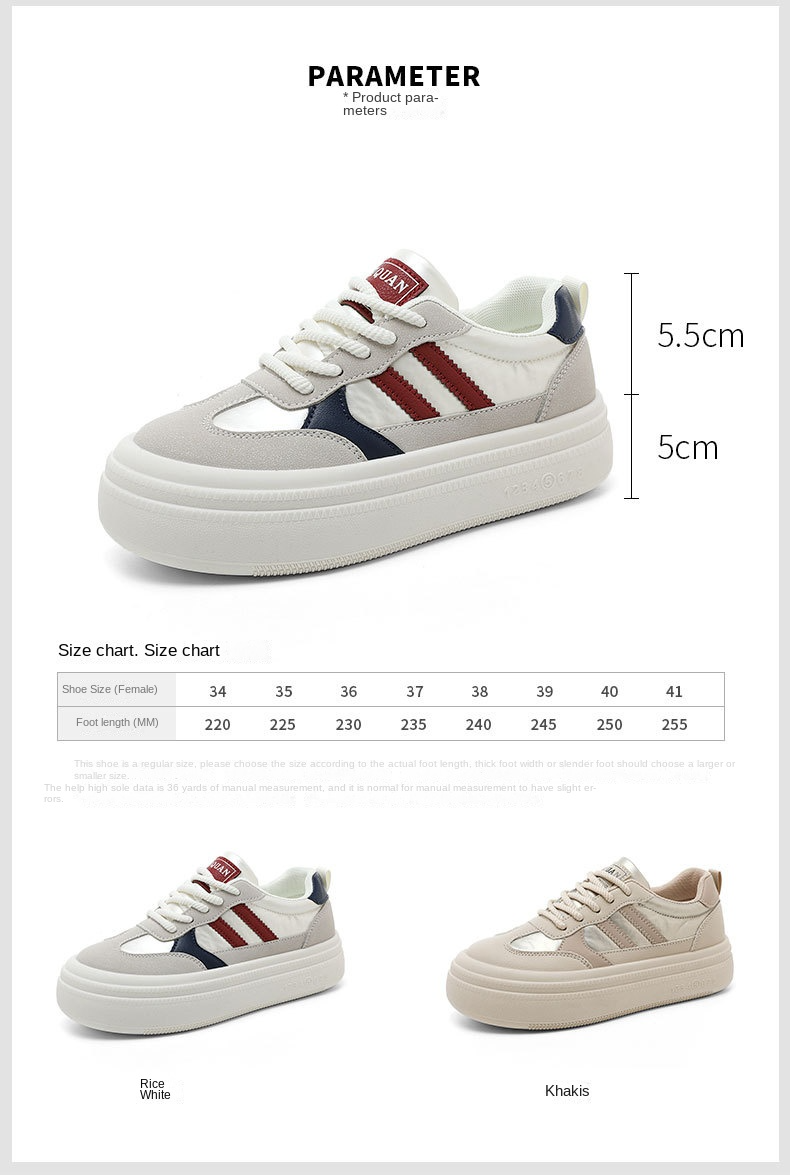 Spring and Autumn thin bottom heightening casual wearable Korean plate shoes